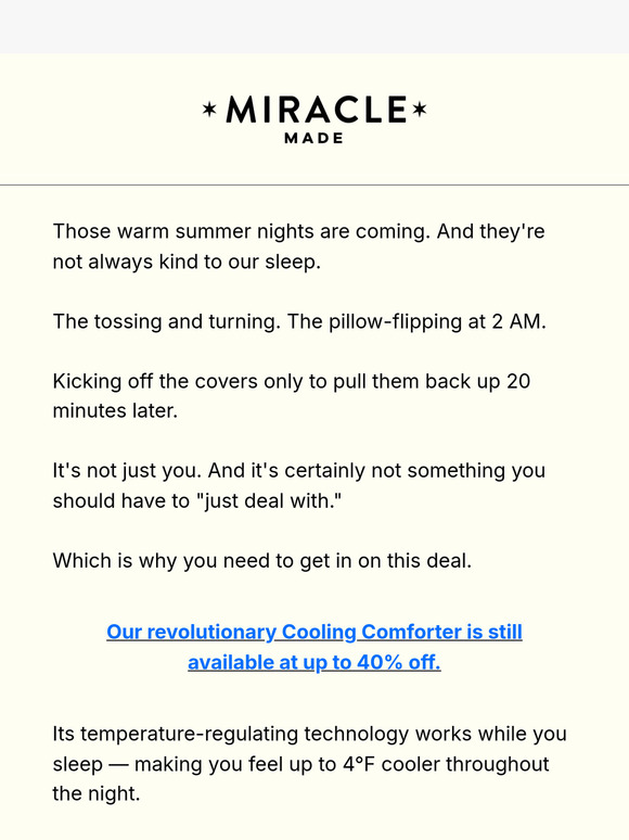 Hot sleeper? This is your summer salvation