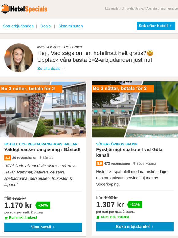 Gratis hotellnatt?🤩 Bo 3 nätter, betala bara för 2!
