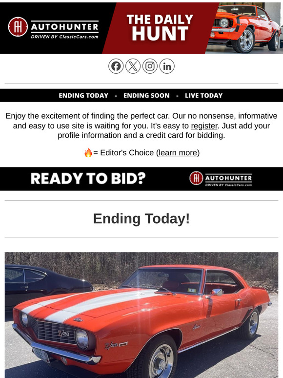 Daily Hunt: Not too late to make this '69 Chevrolet Camaro yours!