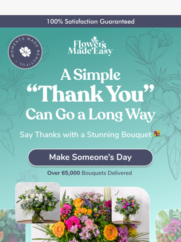 Send Your Thanks with Flowers Today 🌷
