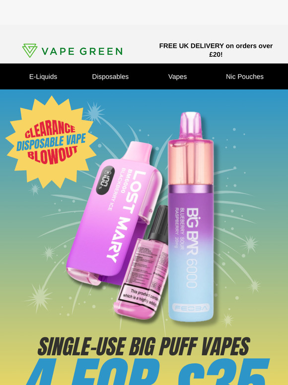 Huge SALE on Big Puff Vapes! 🔥