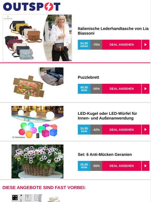Italienische Lederhandtasche