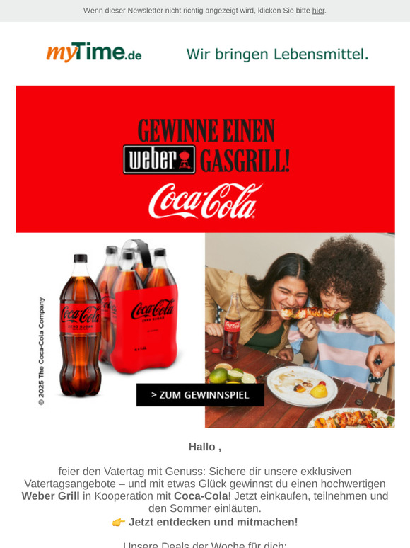 🎉🔥 Mit Coca-Cola einen Weber Grill gewinnen // Jetzt Vatertagsangebote entdecken! 🍔🌭