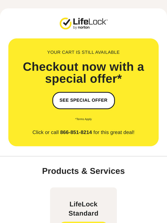 Special offer on your cart