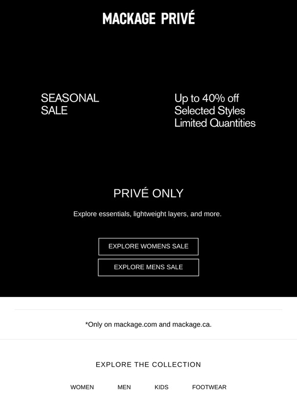 Now Live | The Seasonal Sale
