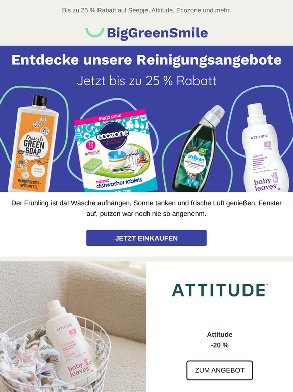 Nutze unsere frühlingsfrischen Reinigungsangebote 🌸