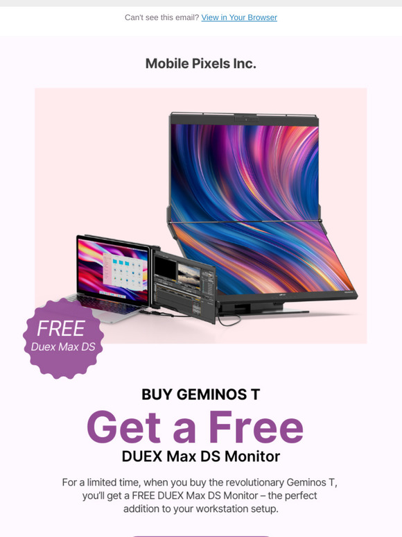 🎉 Special Offer: Buy Geminos T, Get a Free Monitor!