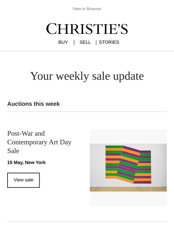 Upcoming auctions, recommended for you