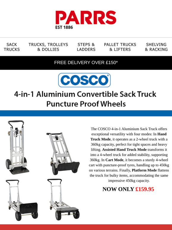Heavy Lifting Just Got Lighter – £10 Off Cosco 4-in-1 Sack Truck
