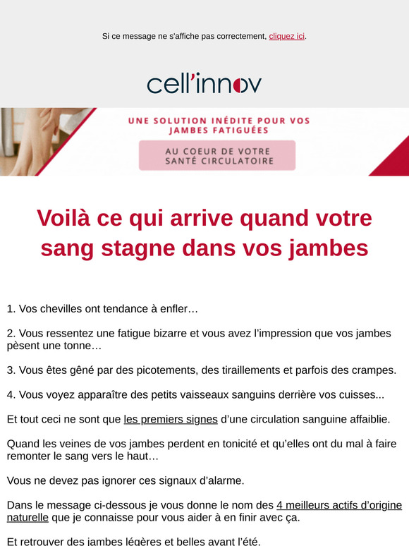 Si vos jambes vous pèsent…