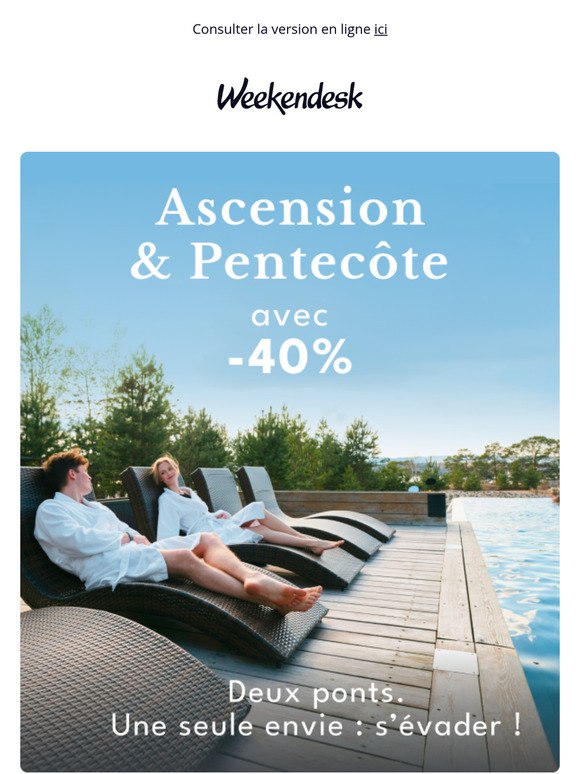 Partez pour l'Ascension et la Pentecôte 🍹