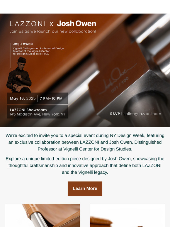 Join Us for a Special Design Week Evening with Josh Owen