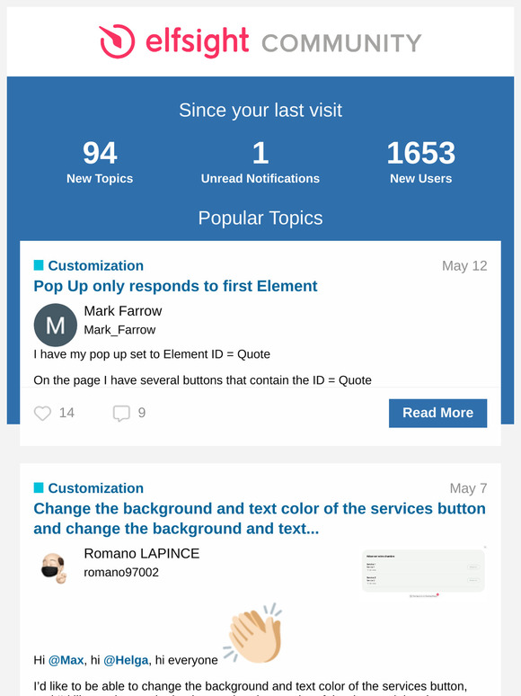 [Elfsight Community] Summary