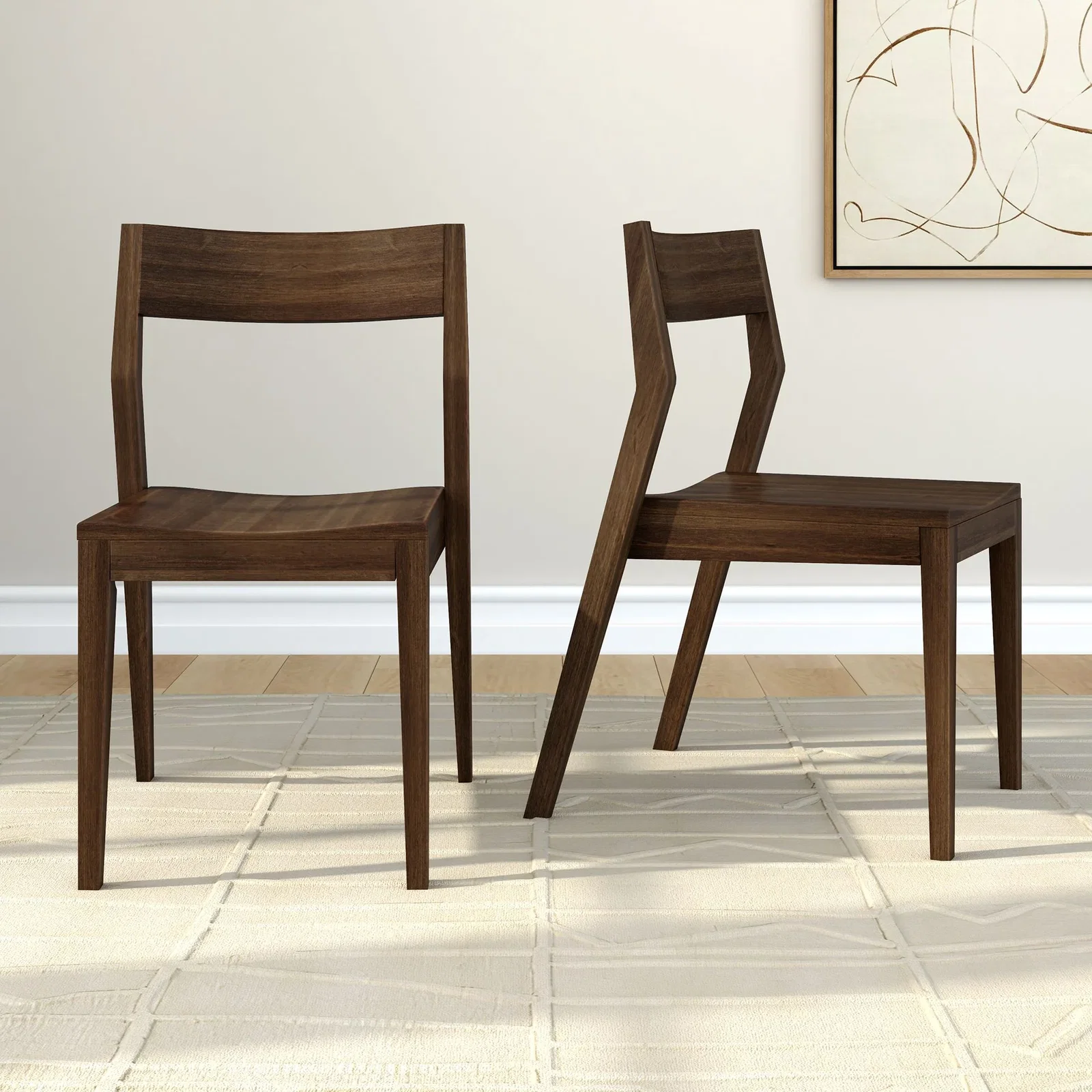 Image of Solid Wood Dining Chair (Set of 2)