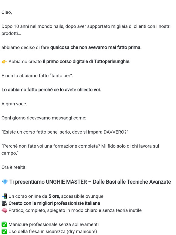 È arrivato: Il corso che TUTTE aspettavano, Dalle basi alle tecniche più avanzate