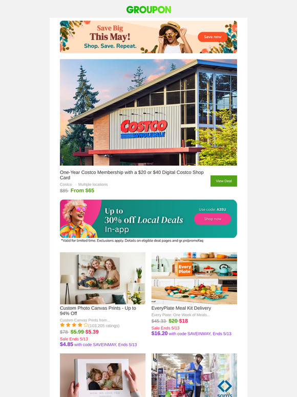 One-Year Costco Membership with a $20 or $40 Digital Costco Shop Card