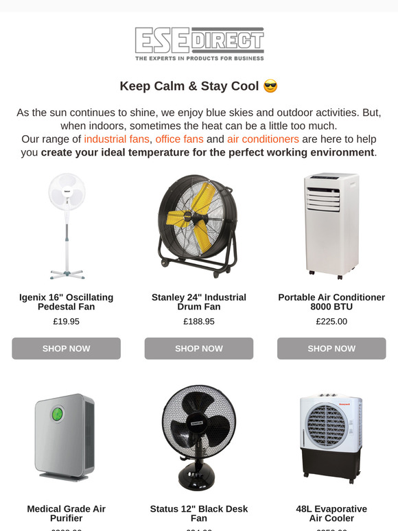 Keep Cool with Fans & Air Conditioners