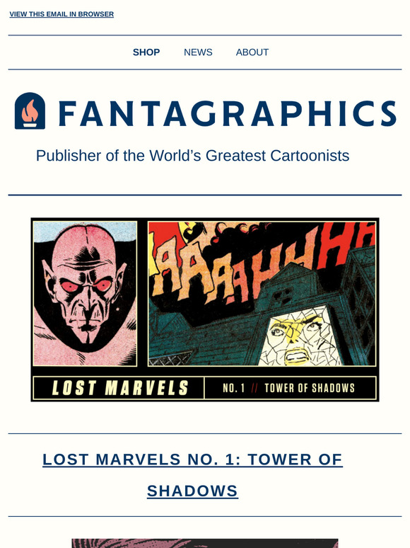 Lost Marvels No. 1: Tower of Shadows is out now!