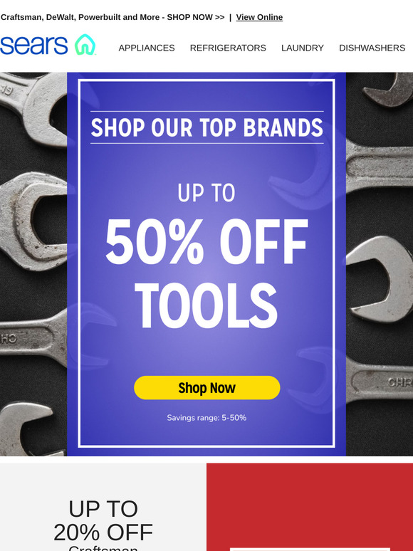 Gear Up With Up to 50% off Top Brand Tools