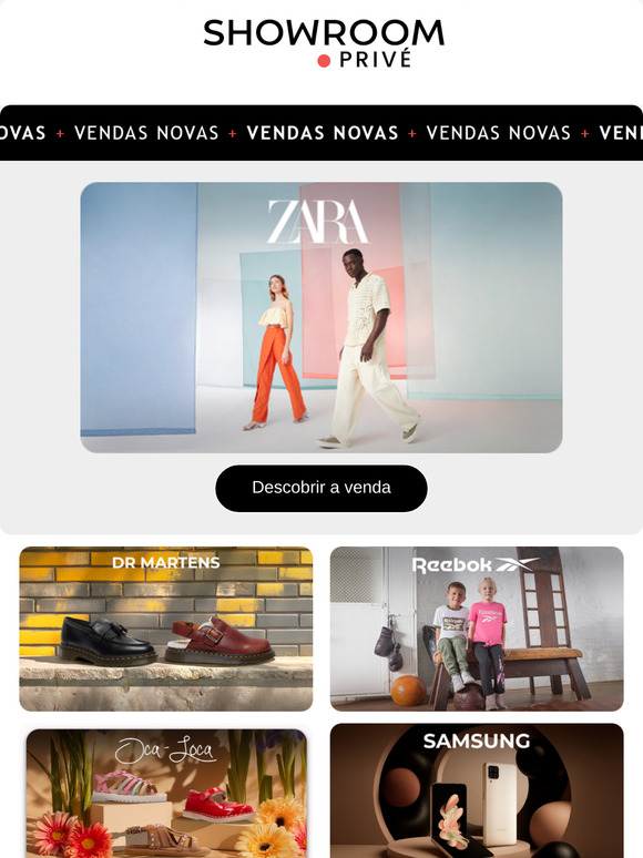 ZARA, POSTQUAM, DR. MARTENS e 12 novas vendas online hoje