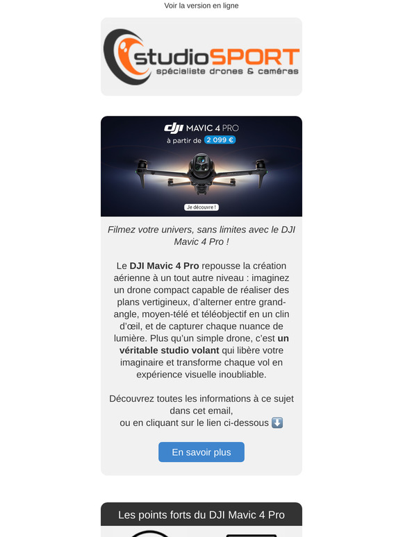 DJI MAVIC 4 PRO ⭐ disponible et en stock !