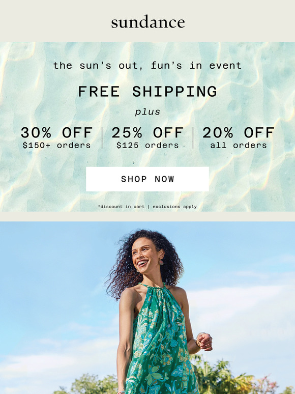 Sundance Almost Over Save up to 30 + Free Shipping Milled