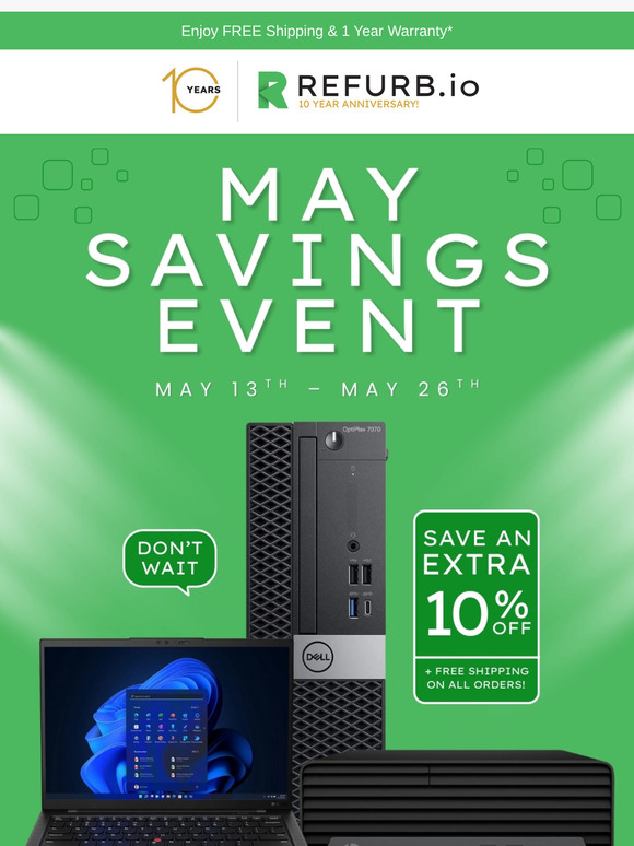Don't Miss Our May Savings Event 🗓️