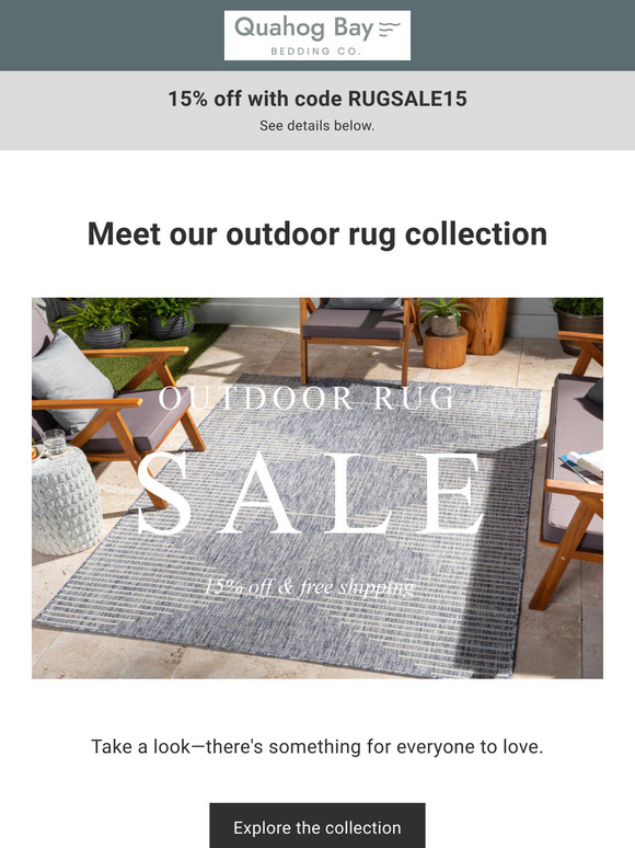 Shop Our Outdoor Rug Sale! Take 15% Off All Outdoor Rugs!