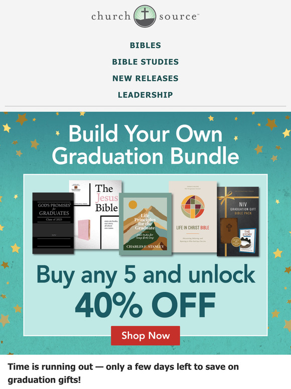Build Your Own Bundle: Choose 5 Grad Bibles & unlock 40% off🎓