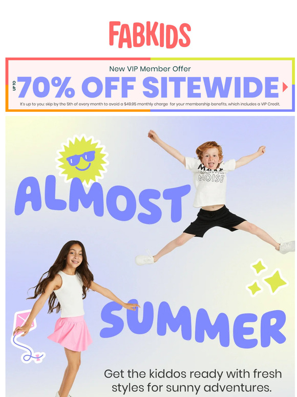 Up to 70% Off Summer Styles for ABC! ☀️