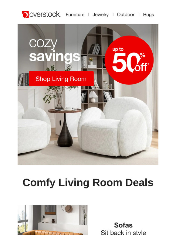 Cozy up to our best living room deals 🥰