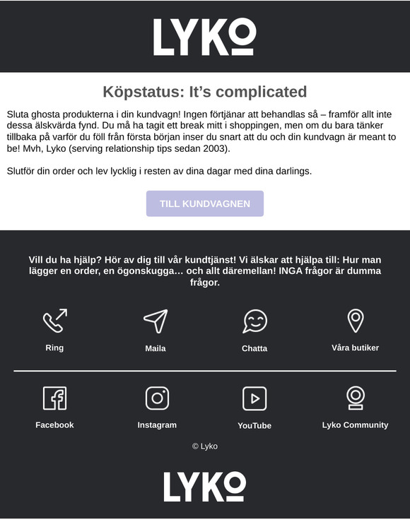 Glöm inte din kundvagn!