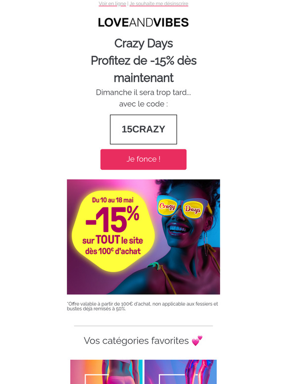 💥 Toujours -15% sur tout le site