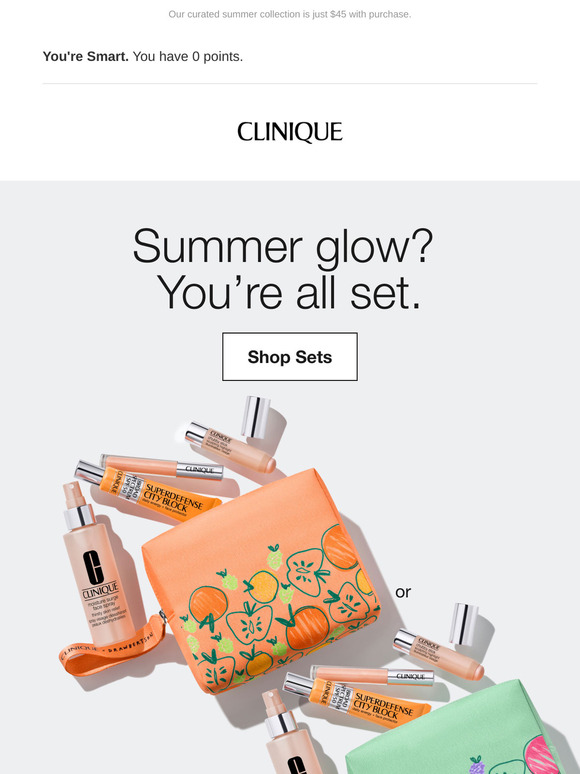 Clinique: Get a summer-ready routine, all in 1 sunny set ☀️⛱️ 🌊 | Milled
