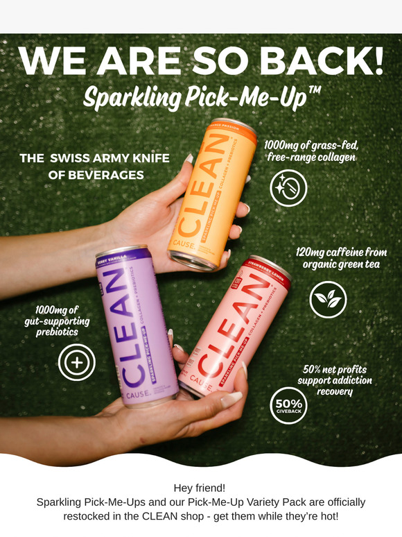 The wait is over! Sparkling Pick-Me-Ups are back!