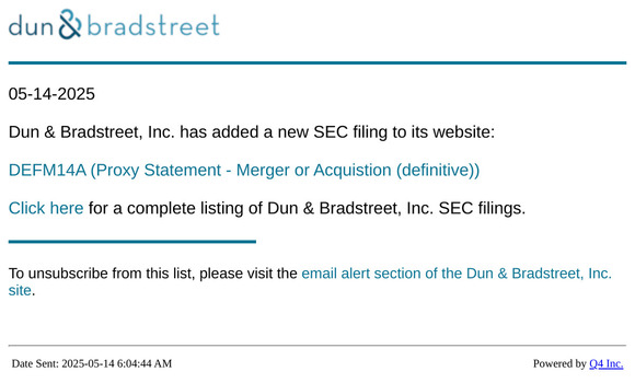 Dun & Bradstreet, Inc. - DEFM14A (Proxy Statement - Merger or Acquistion (definitive)) SEC Filing