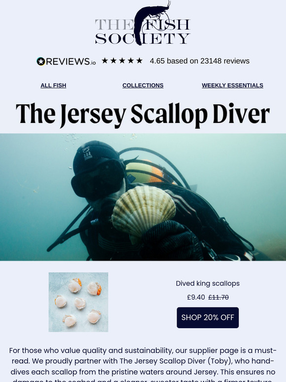 20% OFF Hand-Dived Scallops 😋 Get the Inside Scoop