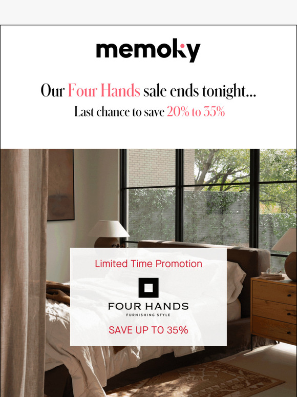 ⚡ ENDS TONIGHT! - Last chance to save 20% to 35% on Four Hands!