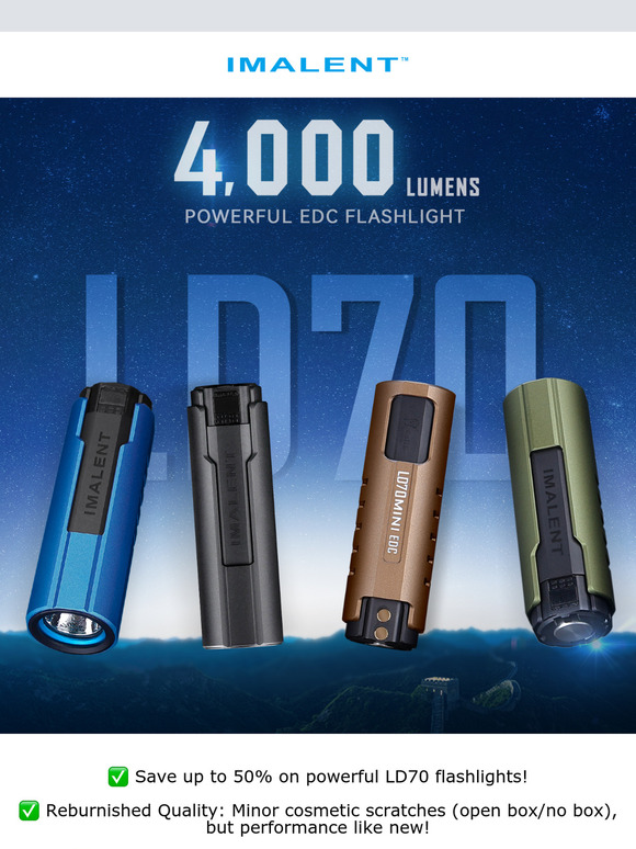Brightest Mini Flashlight IMALENT LD70😎