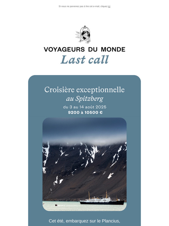 🌍 Croisière exceptionnelle au Spitzberg