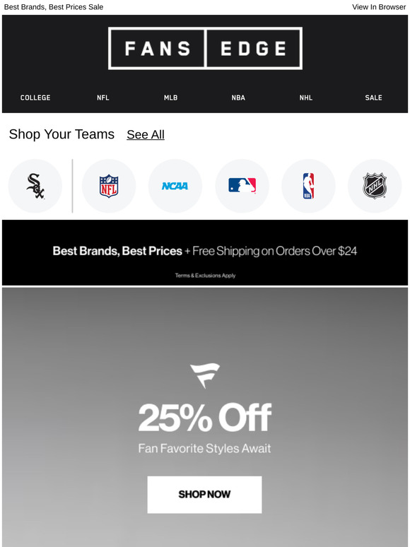 Brand Spotlight | 25% Off Fanatics Gear