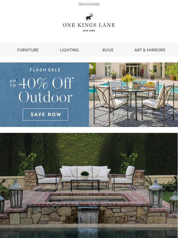 Umbrellas, Chaises, Planters—Oh My! Up to 40% Off
