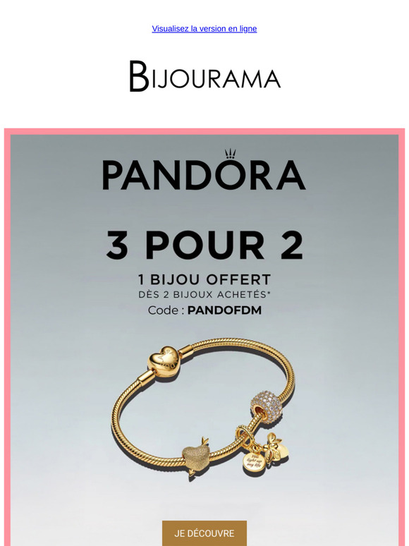 Pandora : 1 bijou offert dès 2 achetés ! 🩷