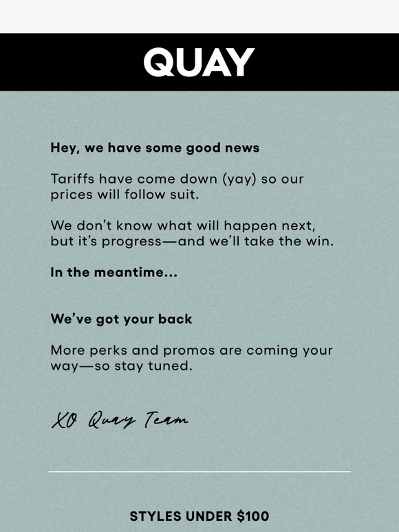 FYI: PRICE UPDATE INSIDE
