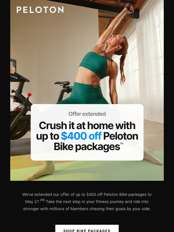 Offer extended: Spend less. Sweat more.