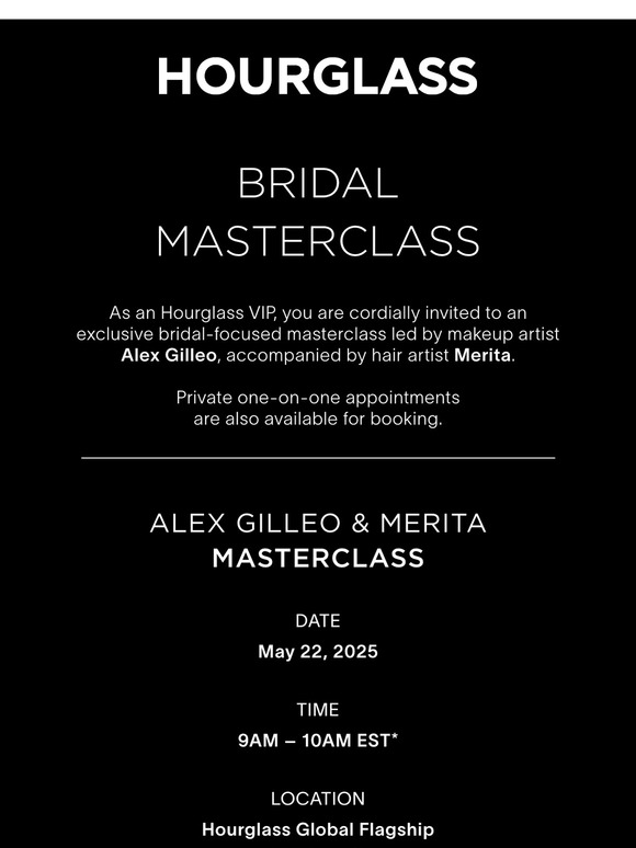 Join Us For A Bridal Masterclass