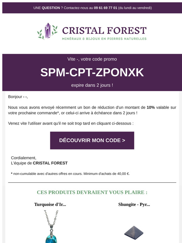 Vite —, votre code promo va expirer ! ⏰