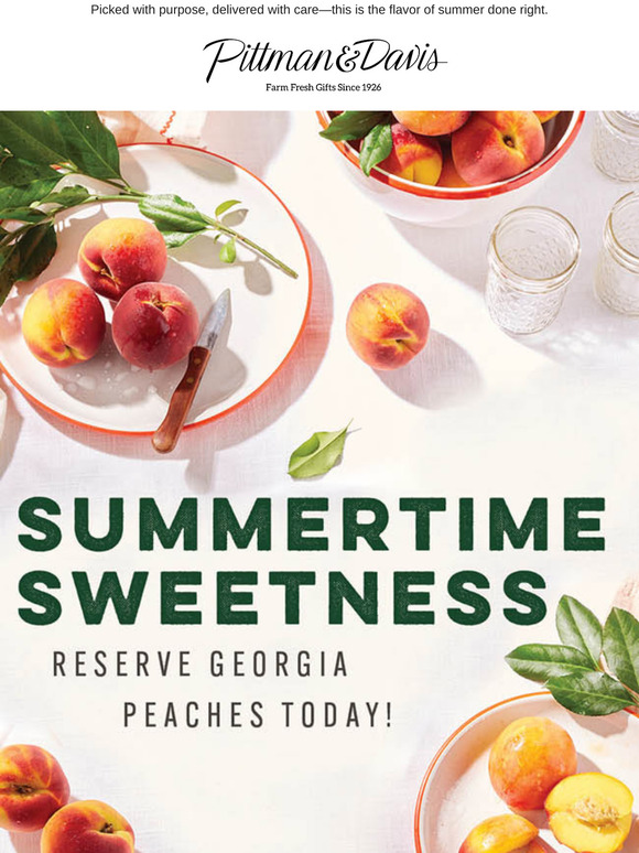 A Season of Sweetness Is Coming—Reserve Your Fresh Georgia Peaches! 🍑