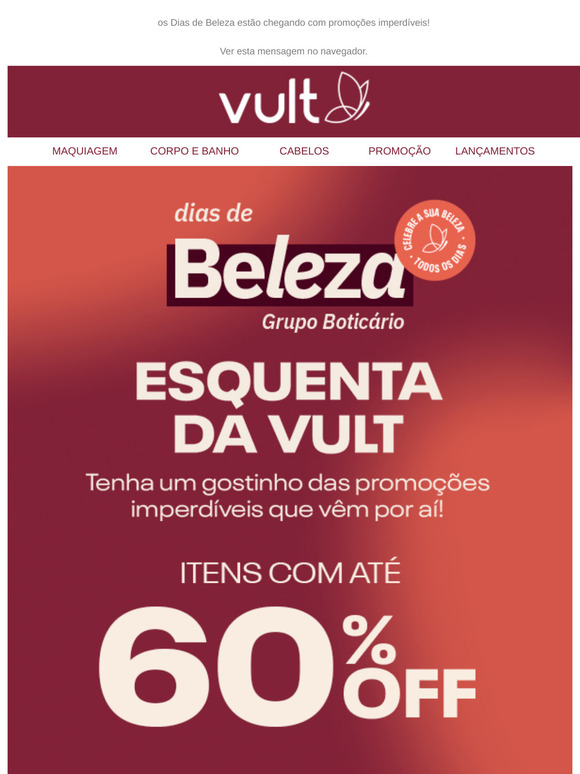 esquenta da Vult com até 60% OFF 💥