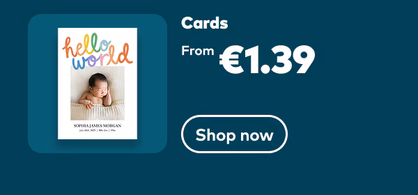 Cards from €1.39. Shop now.